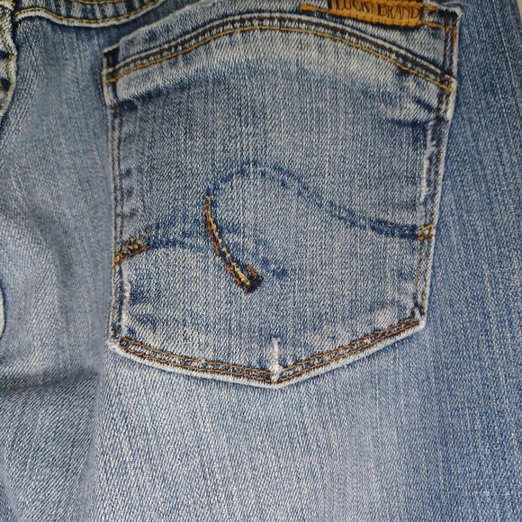 Lucky Brand Dungarees Wondering Scarlett Calassic Blue Denim Jeans - Picture 10 of 14